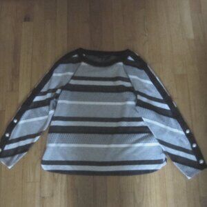 Women's Top LAUNDRY by Shelli Segal Size S/P/CH Black, Gray, White